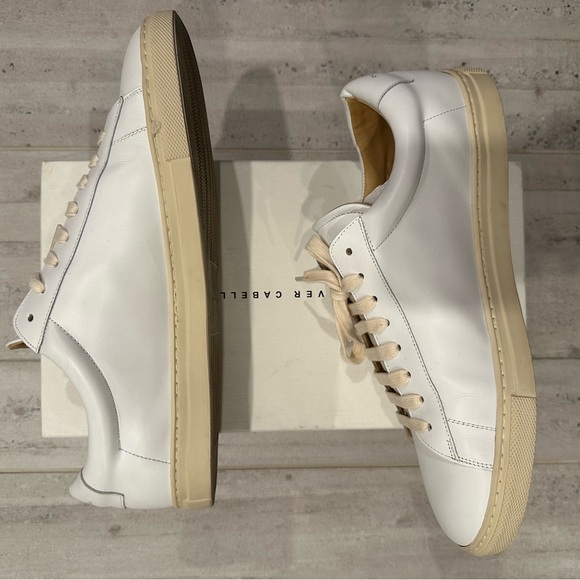 Oliver Cabell Lo White Leather Sneakers - Picture 4 of 9